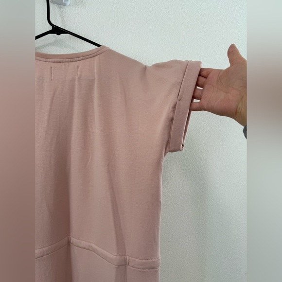 NWT Hass California Sustainable Fleece Rosewater Pink T-Shirt Dress Size M - Picture 12 of 16